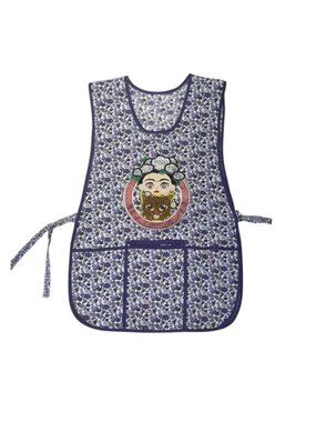 Women Classic Embroidered Mexican Artisan Apron One Size W/Pockets -New